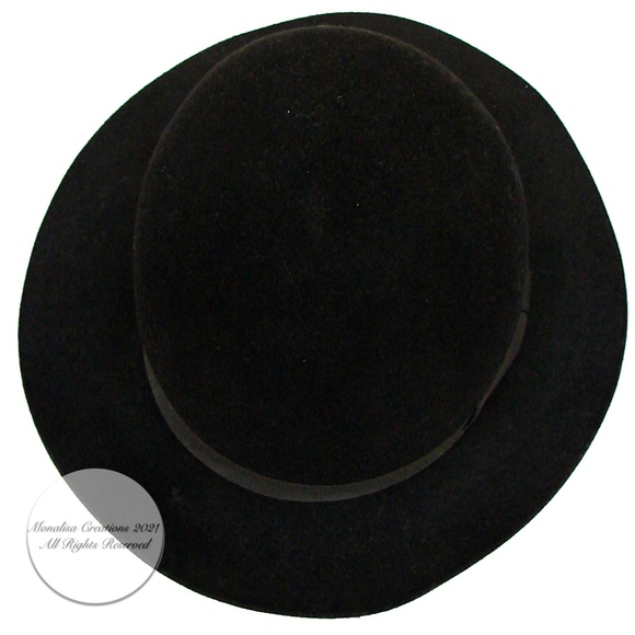 Vintage Adolfo II Black Wool Hat made by Bollman Hat Co for Saks 5th Ave Rare main image 5